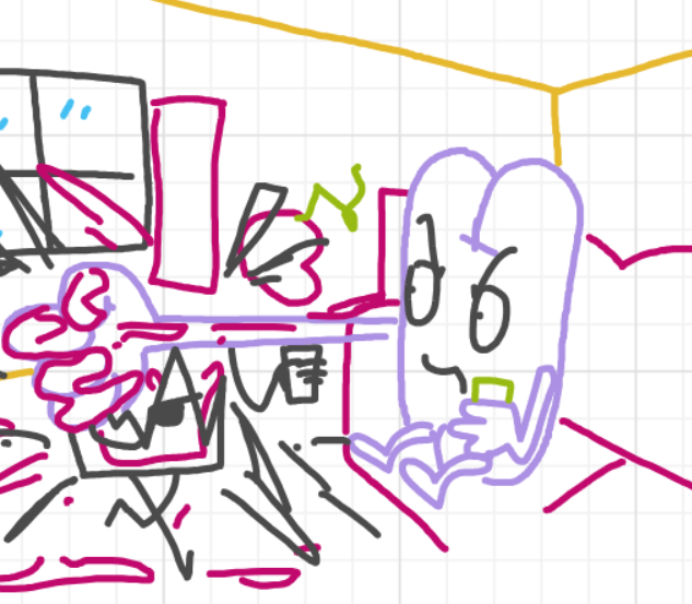 A panel from I've Been Everywhere, Man, episode nine of the Board Boards object show by Furretwalk/WalkingFurret.